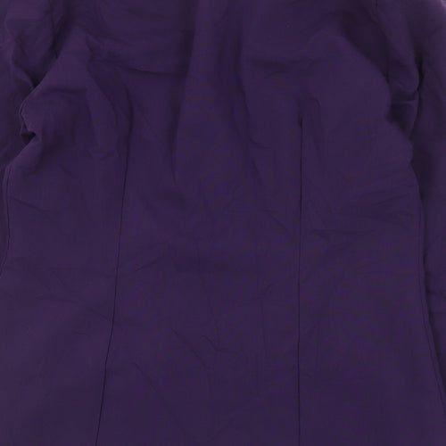 Preworn Womens Purple   Jacket Blazer Size 14  Button