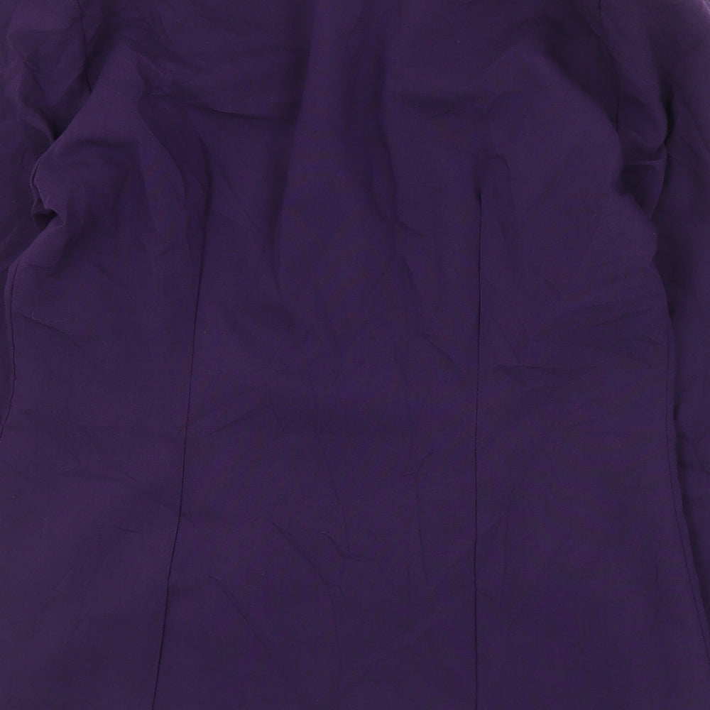 Preworn Womens Purple   Jacket Blazer Size 14  Button