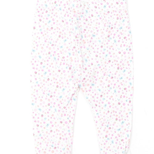 Mothercare Girls Multicoloured Floral Cotton Jogger Leggings Size 6-9 Months