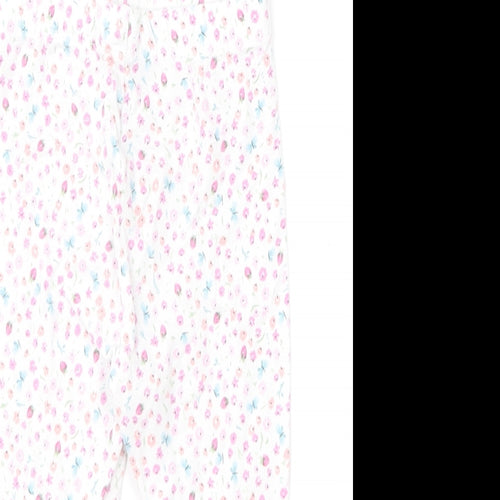 Mothercare Girls Multicoloured Floral Cotton Jogger Leggings Size 6-9 Months