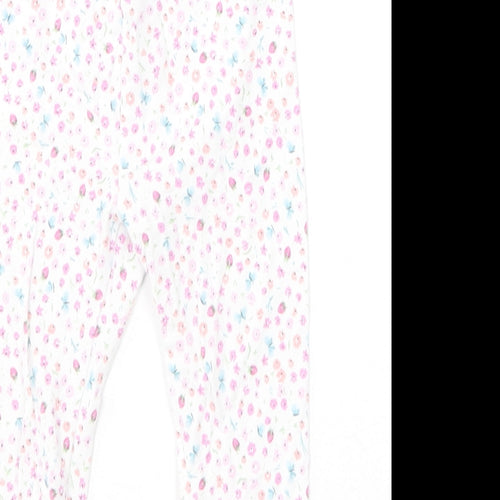 Mothercare Girls Multicoloured Floral Cotton Jogger Leggings Size 6-9 Months