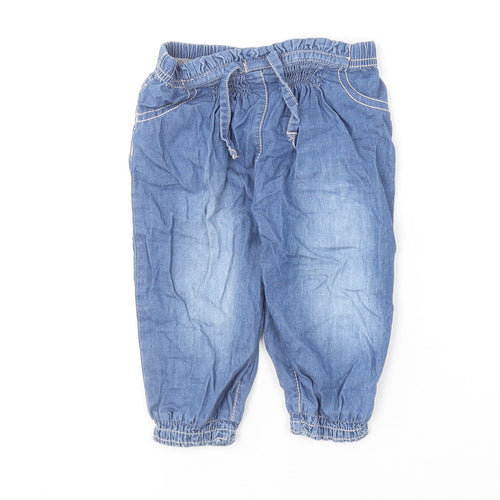 F&F Baby Blue  Cotton Jogger Trousers Size 6-9 Months