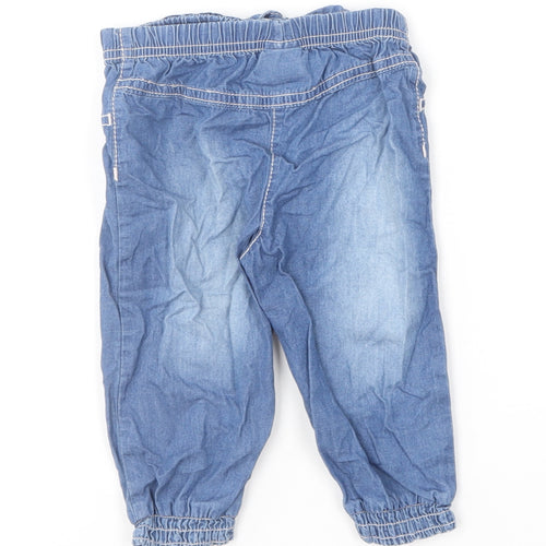 F&F Baby Blue  Cotton Jogger Trousers Size 6-9 Months