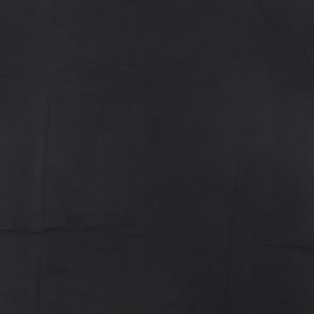 Anbor Mens Black  Cotton  T-Shirt Size 2XL Round Neck
