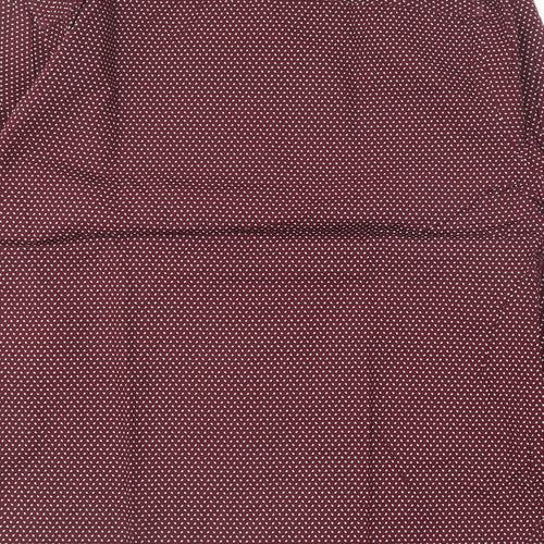 Matalan Mens Purple Geometric Cotton  Button-Up Size XL Collared