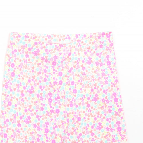 Dunnes Stores Girls Multicoloured Floral Cotton Bermuda Shorts Size 7-8 Years  Regular