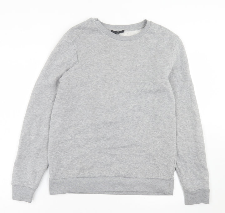 River Island Mens Grey  Cotton Pullover Sweatshirt Size S