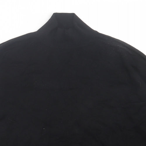 F&F Womens Black High Neck  Viscose Pullover Jumper Size 12