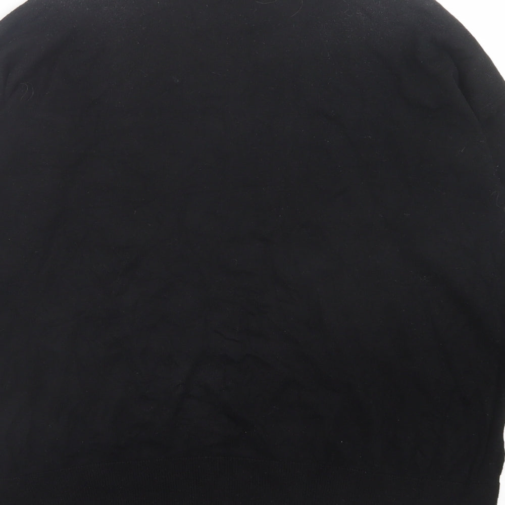 F&F Womens Black High Neck  Viscose Pullover Jumper Size 12