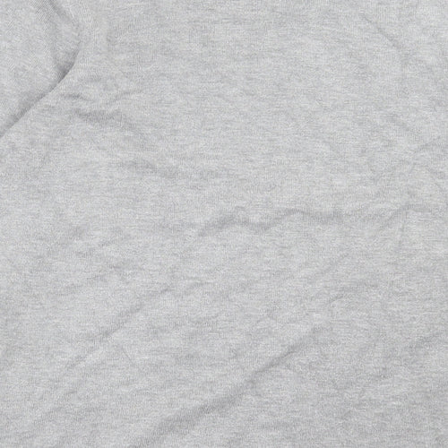 Hepburn Womens Grey Crew Neck Geometric Viscose Pullover Jumper Size M