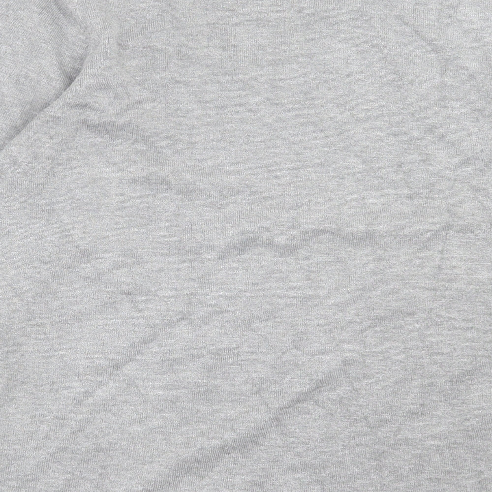 Hepburn Womens Grey Crew Neck Geometric Viscose Pullover Jumper Size M