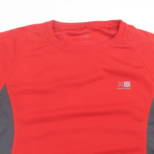 Karrimor Mens Red  Polyester Basic T-Shirt Size M Crew Neck Pullover