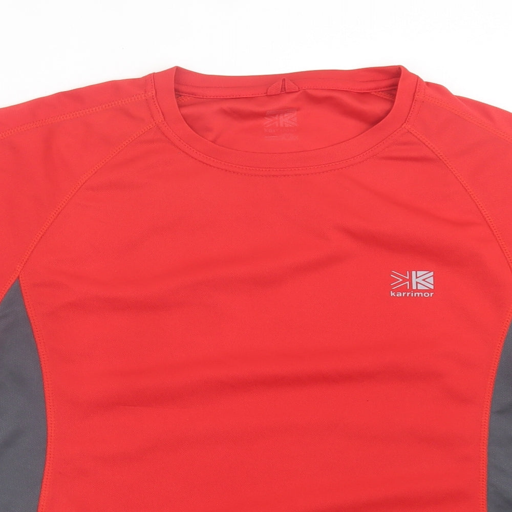 Karrimor Mens Red  Polyester Basic T-Shirt Size M Crew Neck Pullover