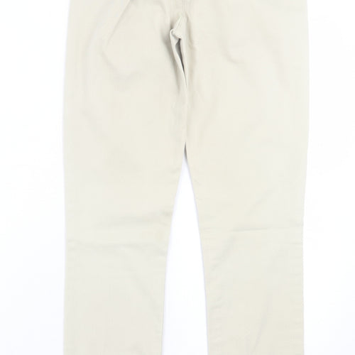 Monsoon Womens Beige  Cotton Straight Jeans Size 8 L27 in Regular Button
