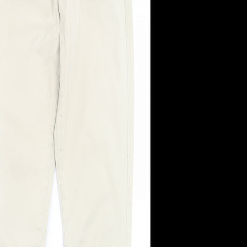Monsoon Womens Beige  Cotton Straight Jeans Size 8 L27 in Regular Button