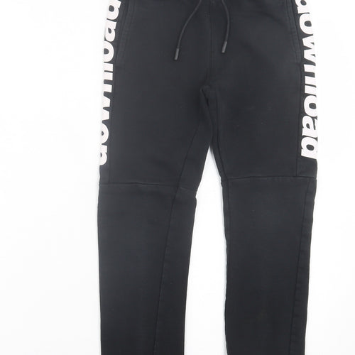 athletic dept Boys Black  Cotton Jogger Trousers Size 9 Months  Regular Tie