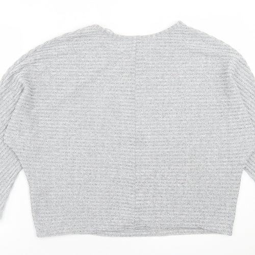 Primark Womens Grey  Polyester Basic T-Shirt Size S Crew Neck