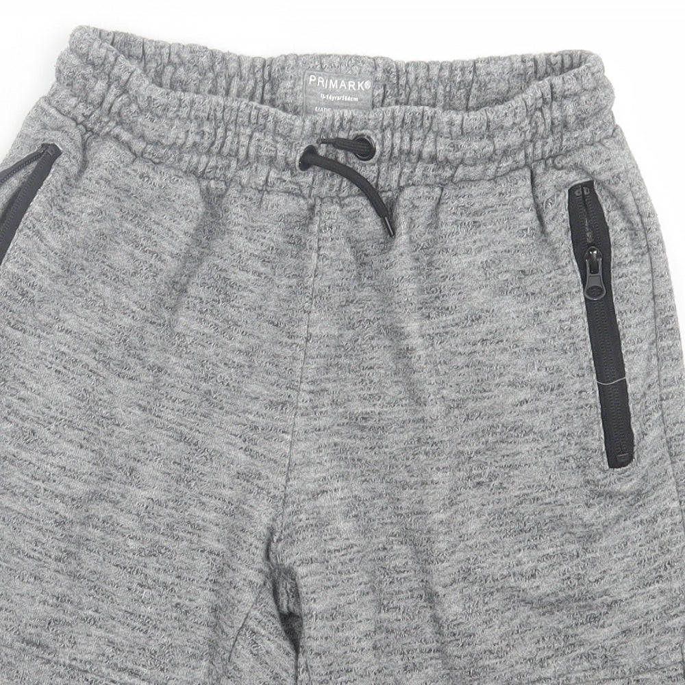 Primark Boys Grey  Cotton Sweat Shorts Size 13-14 Years  Regular Tie
