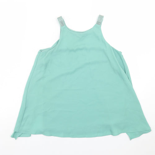 NEXT Womens Green  Polyester Basic Tank Size 6 Crew Neck