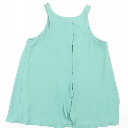 NEXT Womens Green  Polyester Basic Tank Size 6 Crew Neck