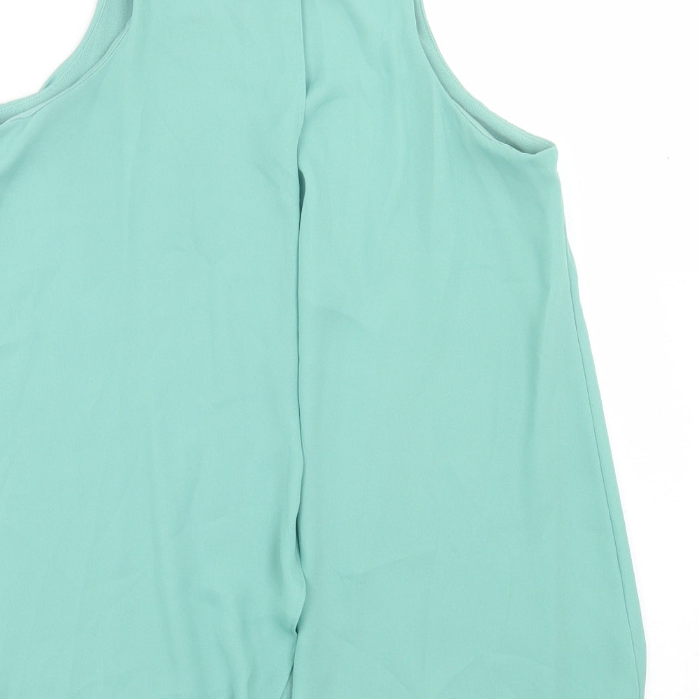 NEXT Womens Green  Polyester Basic Tank Size 6 Crew Neck