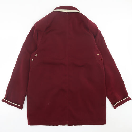 David Barry Womens Red   Jacket Coat Size 12  Zip