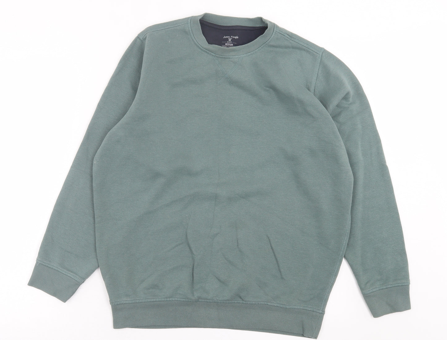 James Pringle Mens Green  Cotton Pullover Sweatshirt Size M