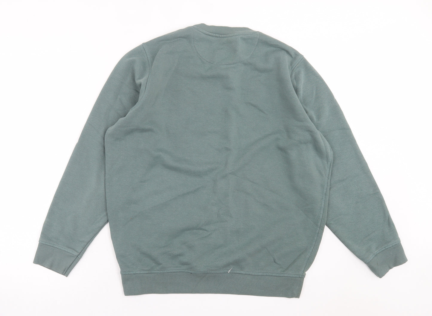 James Pringle Mens Green  Cotton Pullover Sweatshirt Size M