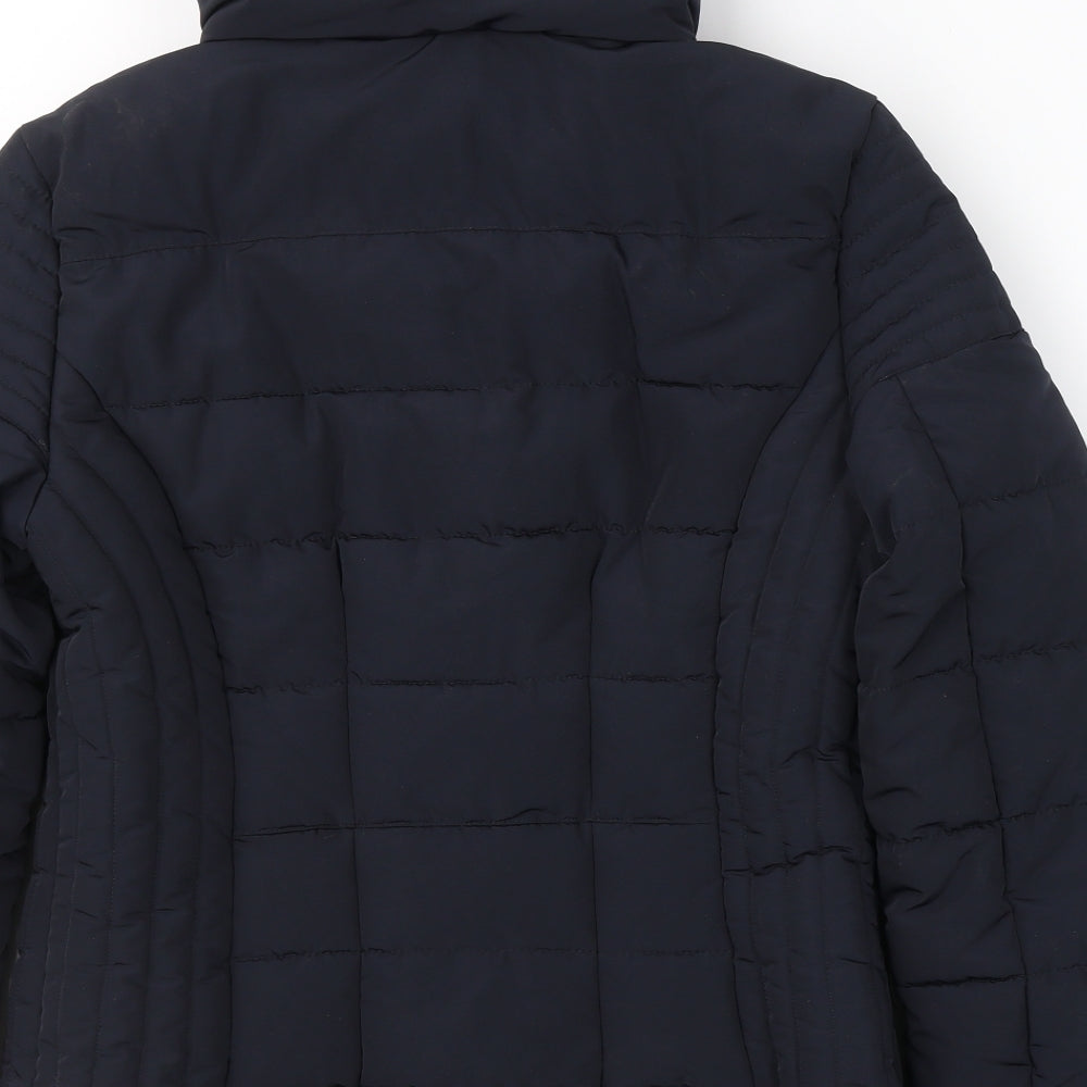 Dunnes Stores Womens Blue   Puffer Jacket Coat Size 14  Zip