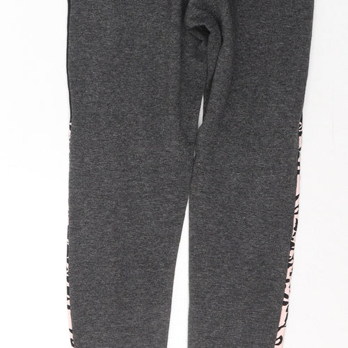 Miss Evie Girls Grey Animal Print Polyester Pedal Pusher Trousers Size 8-9 Years  Regular Pullover