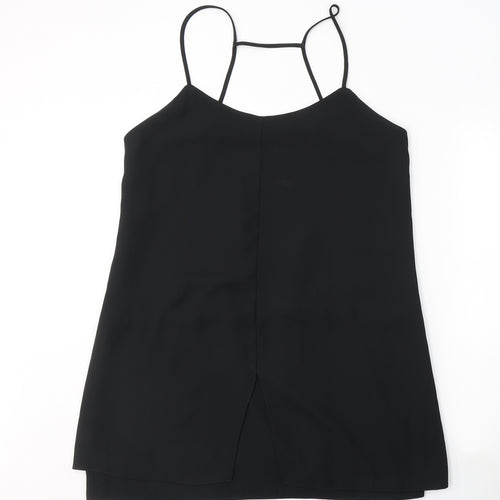Preworn Womens Black  Polyester Bodycon  Size M  Square Neck Pullover