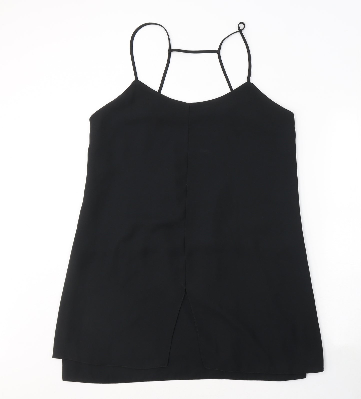 Preworn Womens Black  Polyester Bodycon  Size M  Square Neck Pullover