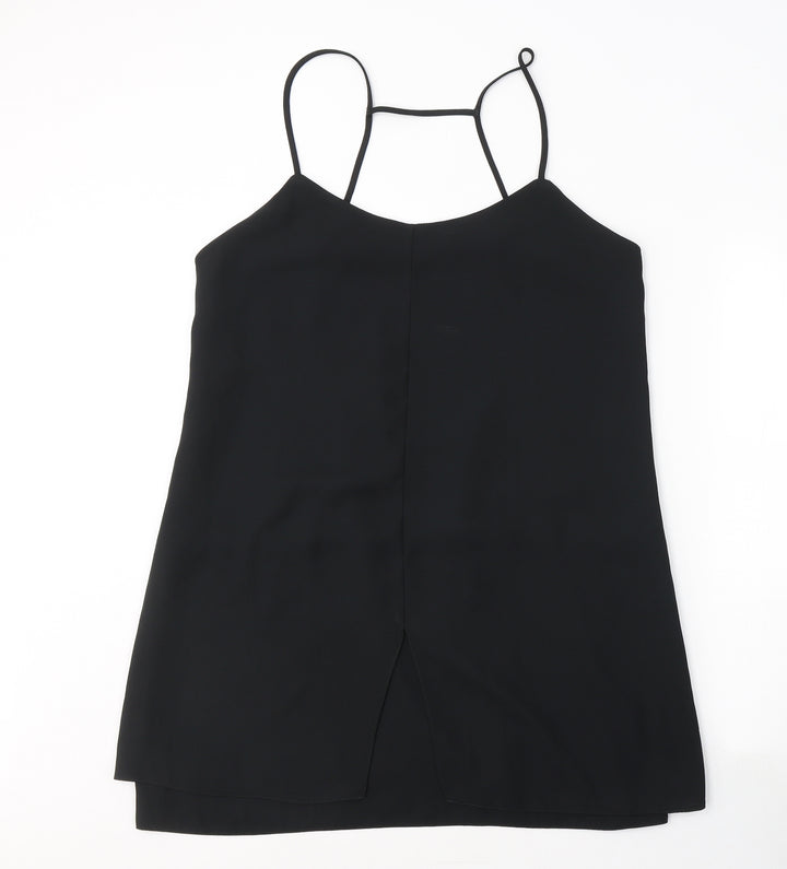 Preworn Womens Black  Polyester Bodycon  Size M  Square Neck Pullover