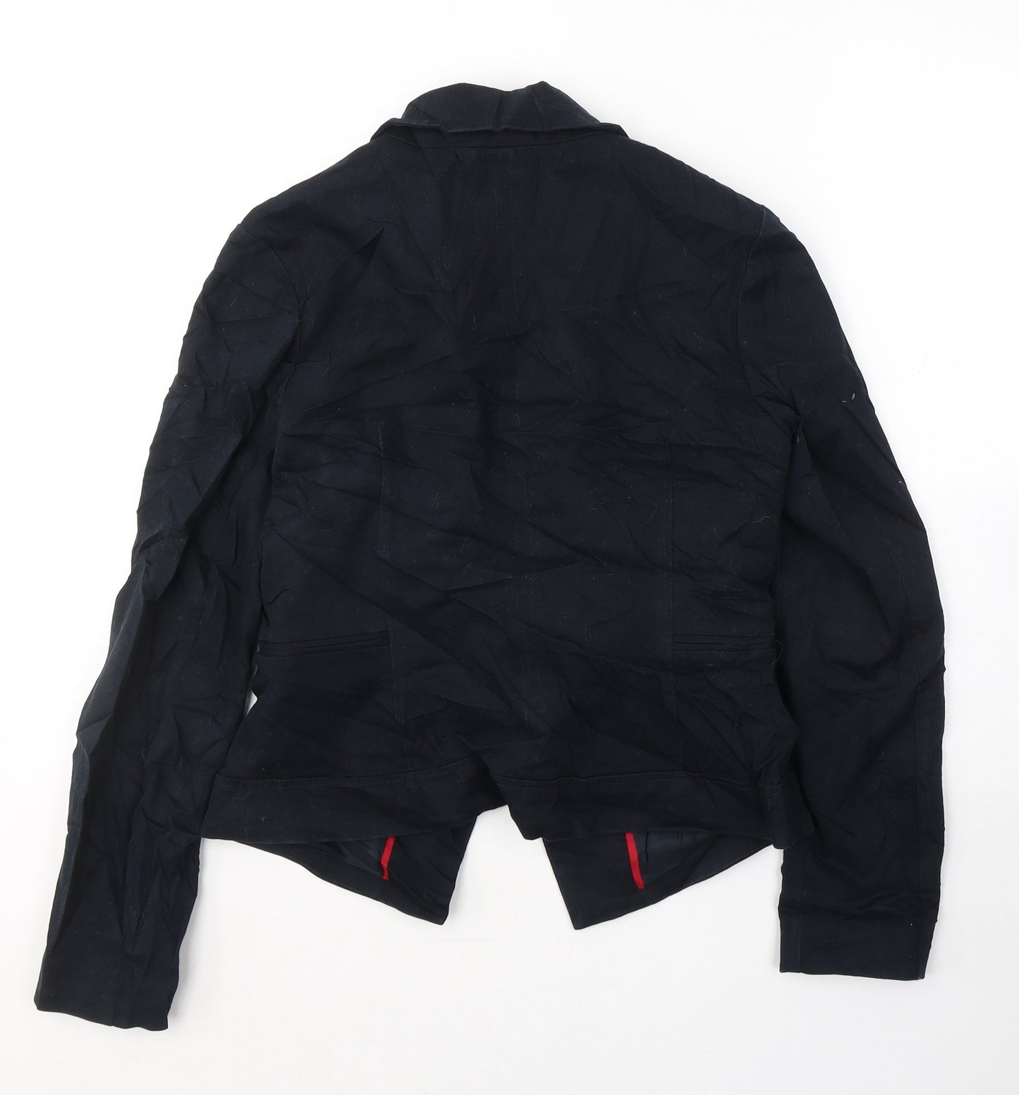 Monsoon Womens Black  Cotton Jacket Blazer Size 14