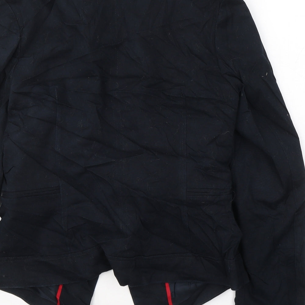 Monsoon Womens Black  Cotton Jacket Blazer Size 14