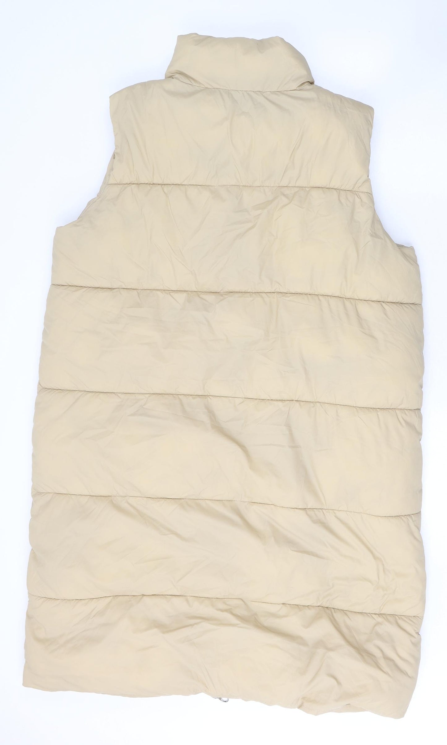 VERO MODA Womens Beige   Gilet Coat Size M  Zip