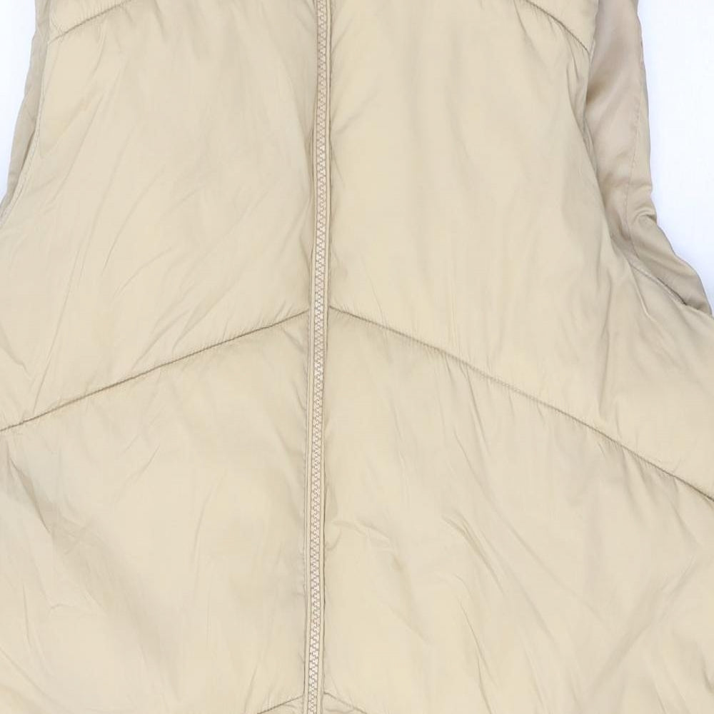 VERO MODA Womens Beige   Gilet Coat Size M  Zip