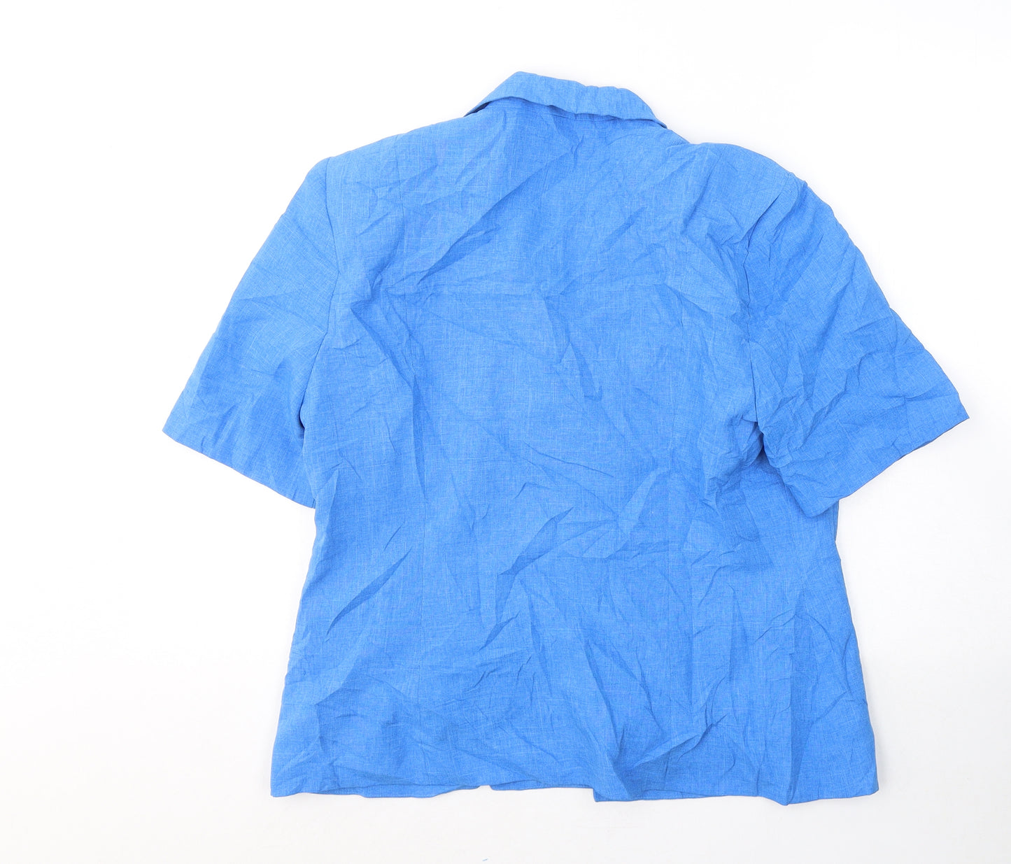 Isabelle Womens Blue  Polyester Basic T-Shirt Size 16 V-Neck