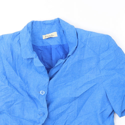 Isabelle Womens Blue  Polyester Basic T-Shirt Size 16 V-Neck