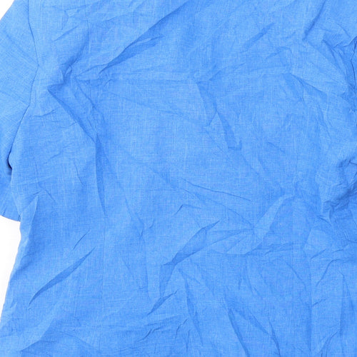 Isabelle Womens Blue  Polyester Basic T-Shirt Size 16 V-Neck