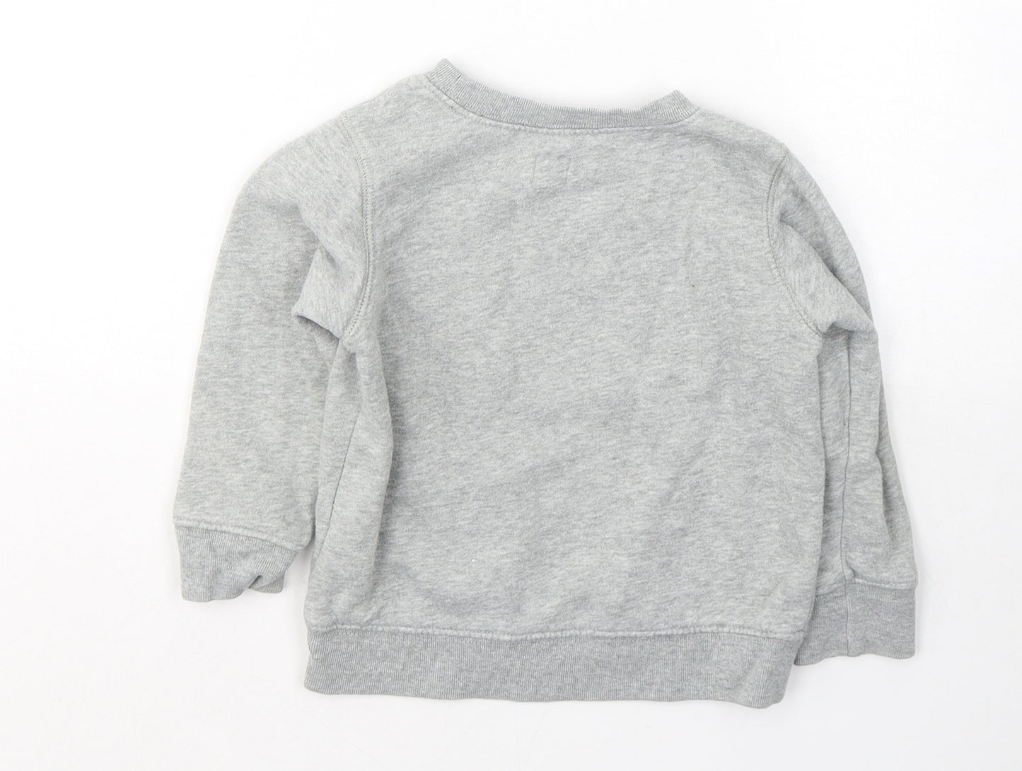 Gap Boys Grey  Cotton Pullover Sweatshirt Size 2 Years  Pullover