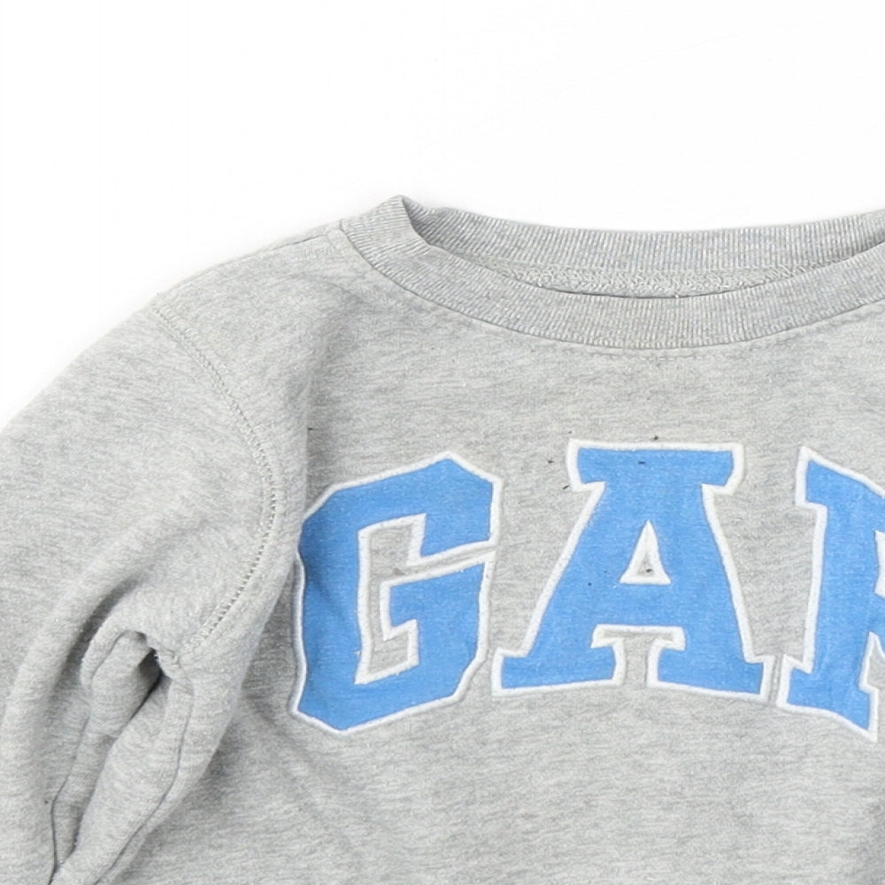 Gap Boys Grey  Cotton Pullover Sweatshirt Size 2 Years  Pullover