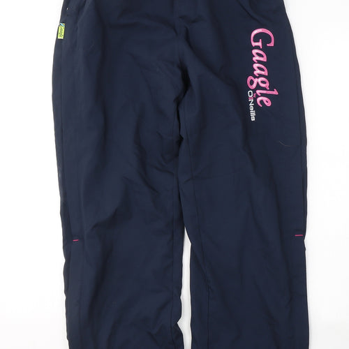 O'Neill Girls Blue  Polyester Sweatpants Trousers Size 13 Years  Regular Tie