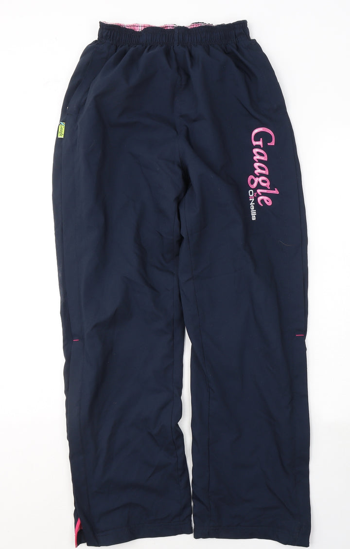 O'Neill Girls Blue Polyester Sweatpants Trousers Size 13 Years Regular Tie