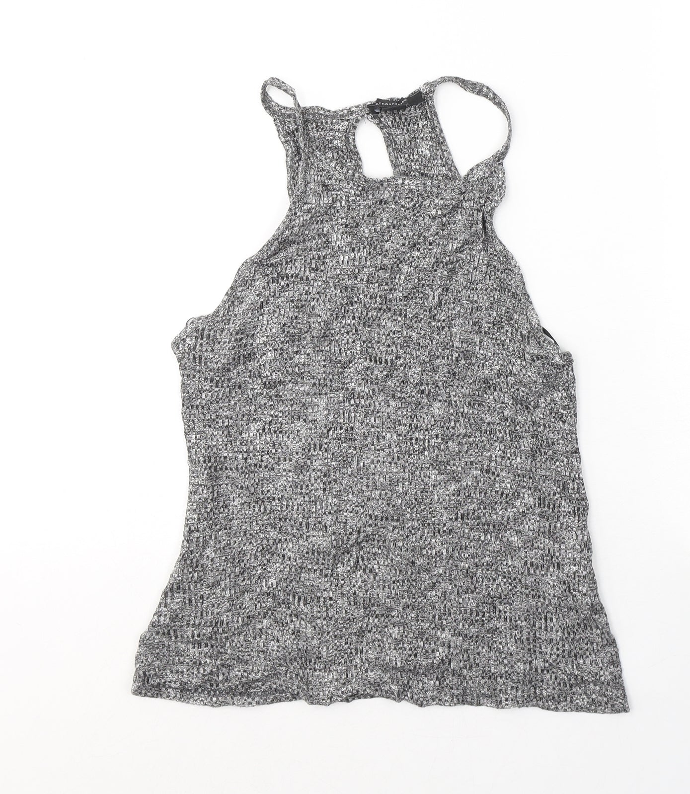 Atmosphere Womens Grey  Acrylic Basic T-Shirt Size 14 Round Neck