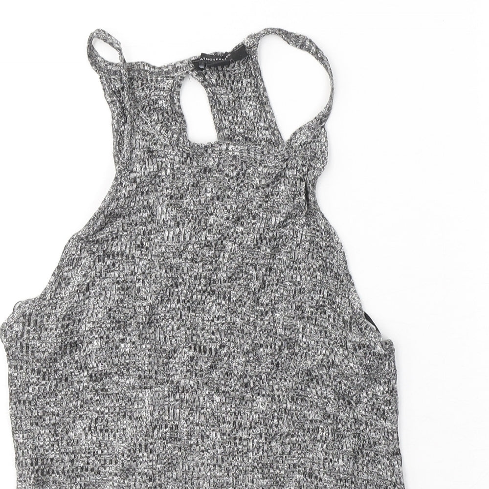 Atmosphere Womens Grey  Acrylic Basic T-Shirt Size 14 Round Neck