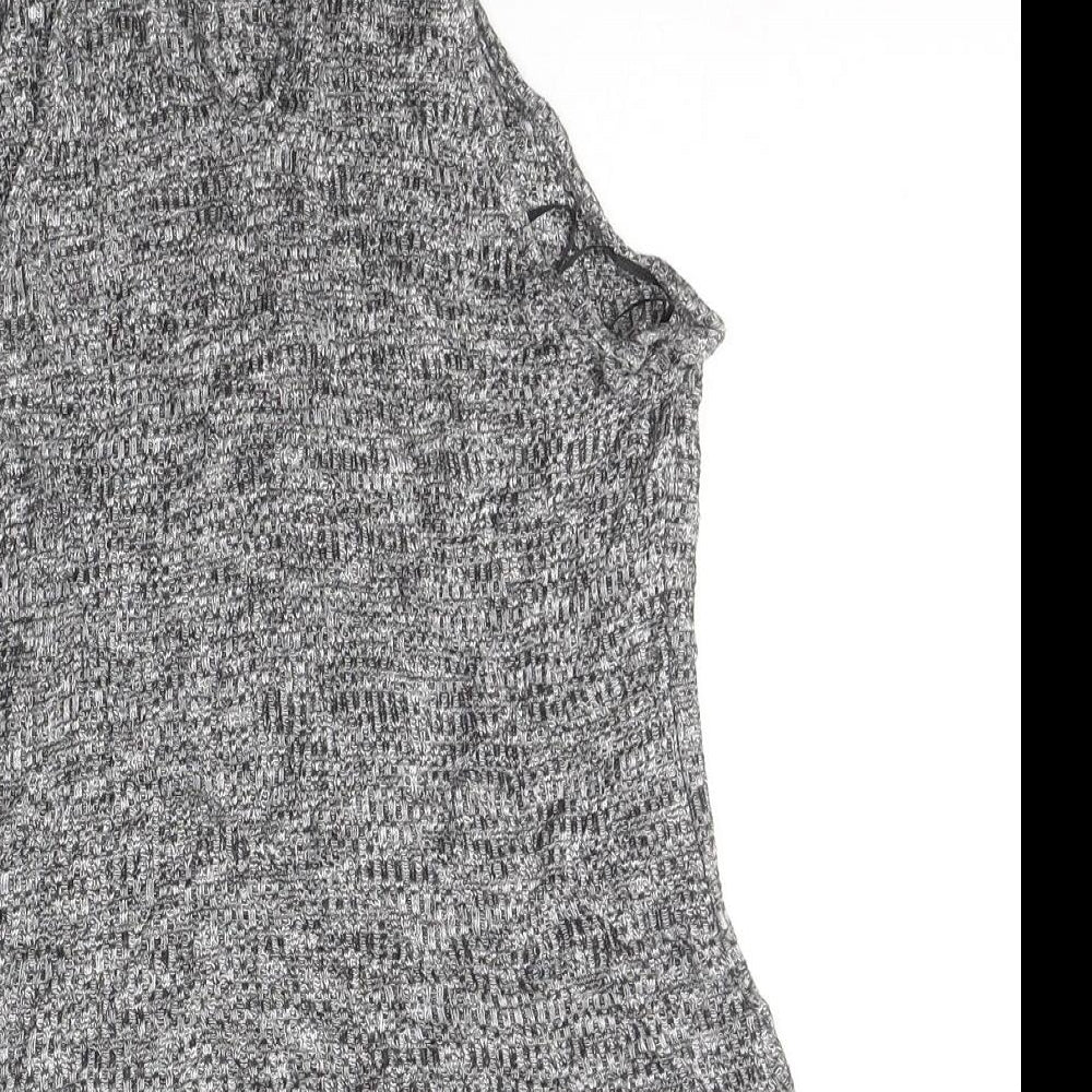 Atmosphere Womens Grey  Acrylic Basic T-Shirt Size 14 Round Neck