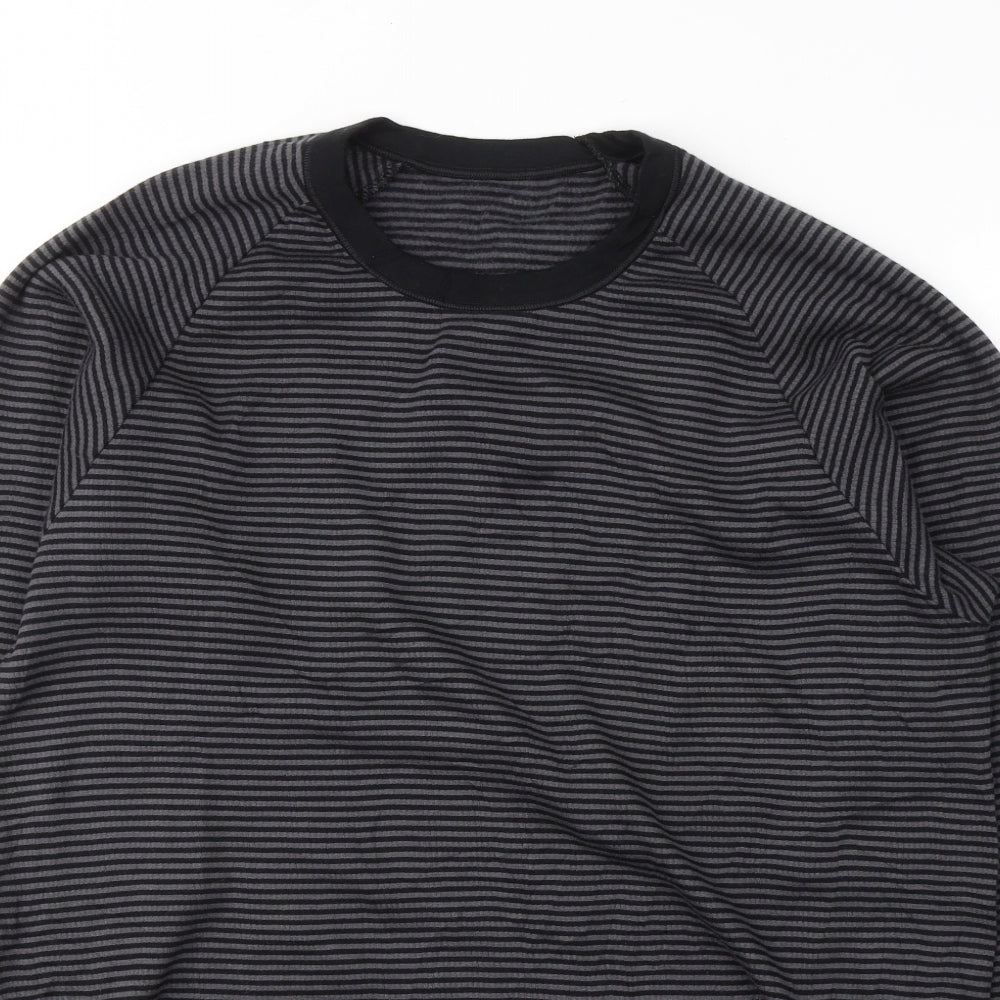 Marks and Spencer Mens Grey Round Neck  Cotton Pullover Jumper Size XL