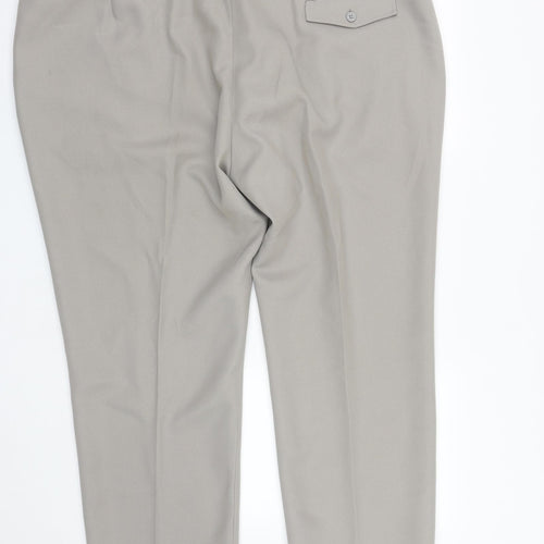 Premier Man Mens Beige  Polyester Trousers  Size 44 in L30 in Regular Zip