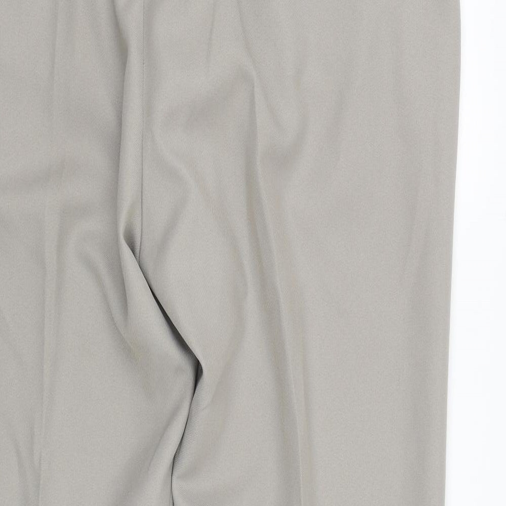 Premier Man Mens Beige  Polyester Trousers  Size 44 in L30 in Regular Zip